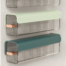 Wall-mounted laundry organizer with compartments, retractable