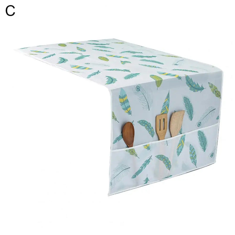 Creative Refrigerator Dust Cover High Density Waterproof Fine Workmanship Feather Printing Fridge Dust Cover for Fridge