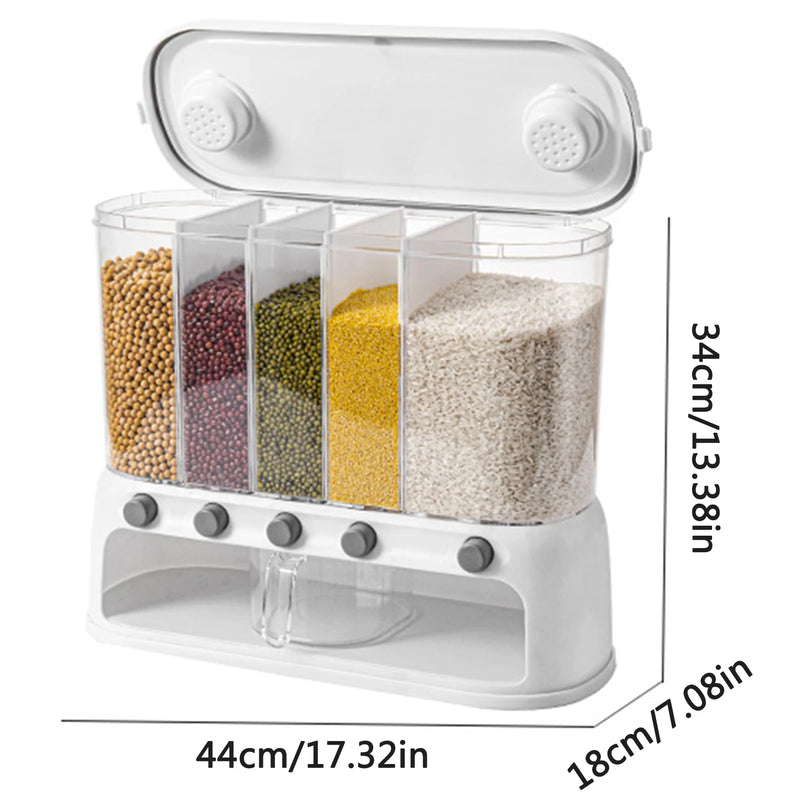 Dispenser de Grãos Selado para Parede (10kg)