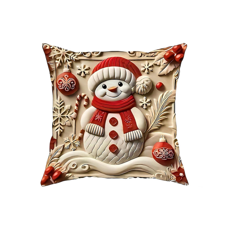 1pc, Christmas Old Man Elk Pillowcase, Christmas Party Decoration, Home Decoration, Bedding Decoration