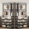 Clothes Hanger Multi-Layer Shoe Rack Doorway DIY Hat And Shoes Shelf Simple Floor-Standing Living Room Organizer Storage Racks