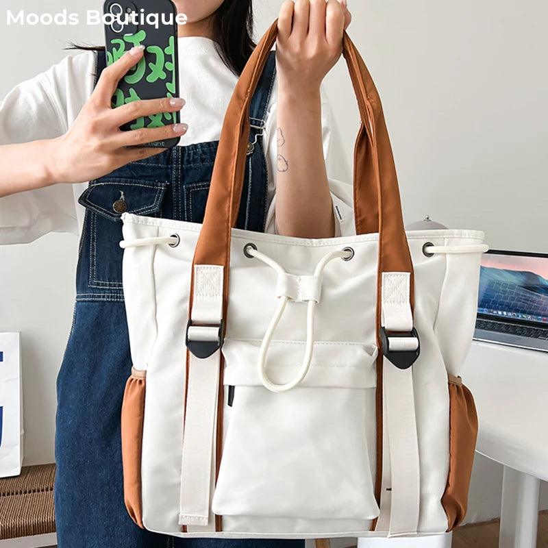 Bolsa Tote de ombro transversal de nylon +Frete Grátis - Tododia Lar