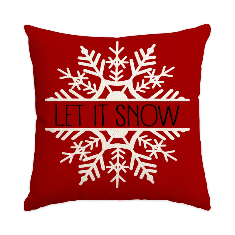 Capa de almofada de Natal Vermelhas – Kit 4 Capas Decorativas