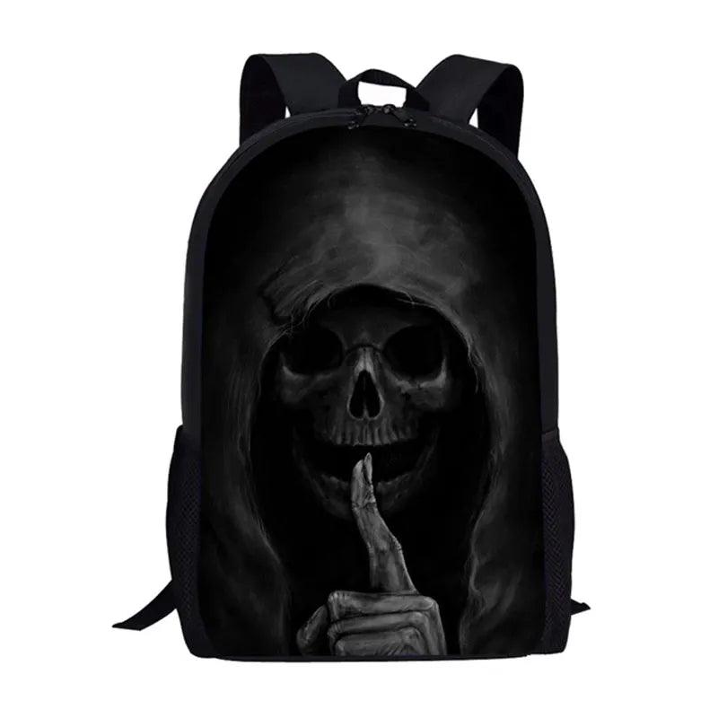 Mochila Escolar Rock Roll Caveira Frete Grátis - Tododia Lar