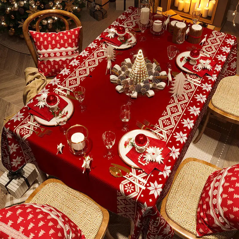 Toalha de Mesa de Natal com Estilo Escandinavo