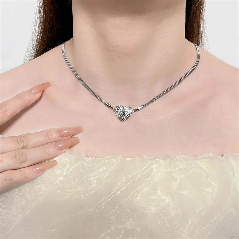 Colar Coração Cristalizado – Amor que Brilha + Frete Grátis