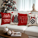Capa de almofada de Natal Vermelhas – Kit 4 Capas Decorativas