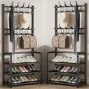 Clothes Hanger Multi-Layer Shoe Rack Doorway DIY Hat And Shoes Shelf Simple Floor-Standing Living Room Organizer Storage Racks