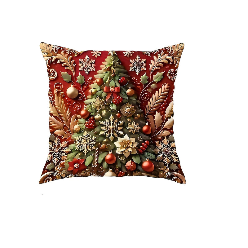 1pc, Christmas Old Man Elk Pillowcase, Christmas Party Decoration, Home Decoration, Bedding Decoration