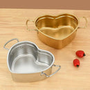 Panela de Aço Inoxidável em Formato de Coração - Tododia Lar