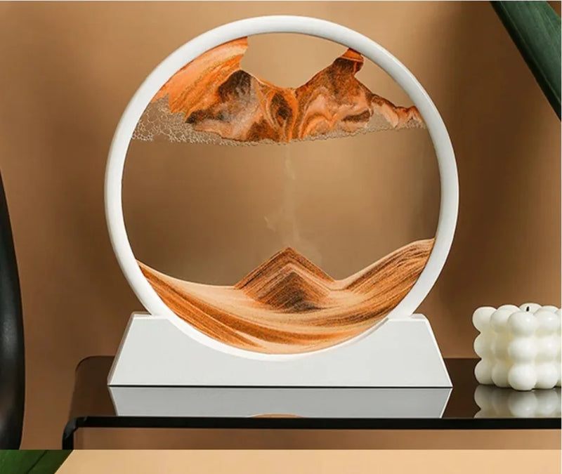 Ampulheta 3D Hipnótica – Elegância e Relaxamento