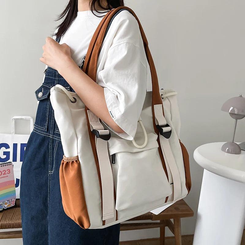Bolsa Tote de ombro transversal de nylon +Frete Grátis - Tododia Lar