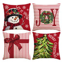 Kit 4 Capas de Almofada Natalinas 45x45cm