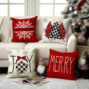 Capa de almofada de Natal Vermelhas – Kit 4 Capas Decorativas