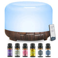 500ML Aroma Diffuser (Oils Optional), 5V 2A Essential Oil Aromatherapy Diffuser Humidifier with Remote Control  for Home Office