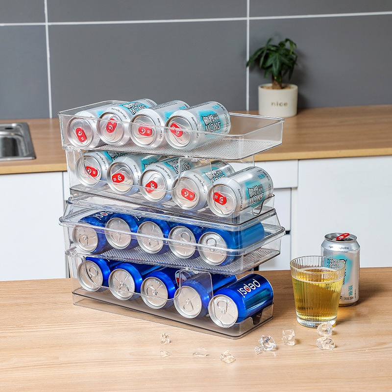 Porta Latas 2 andares com design deslizante prático