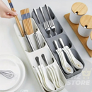 Kit Organizador de Gaveta Porta Talheres Porta Facas Cozinha Suporte Separador Colher Garfo Cepo