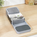 Kit Organizador de Gaveta Porta Talheres Porta Facas Cozinha Suporte Separador Colher Garfo Cepo