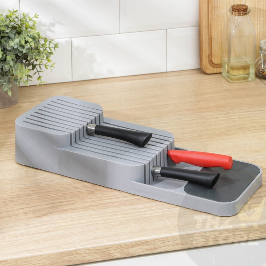 Kit Organizador de Gaveta Porta Talheres Porta Facas Cozinha Suporte Separador Colher Garfo Cepo