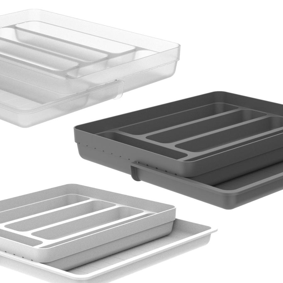 Organizador de Gaveta com Extensor Porta Talheres Separador de Talher Gaveteiro Cozinha Ou Logic 36cm x 28cm