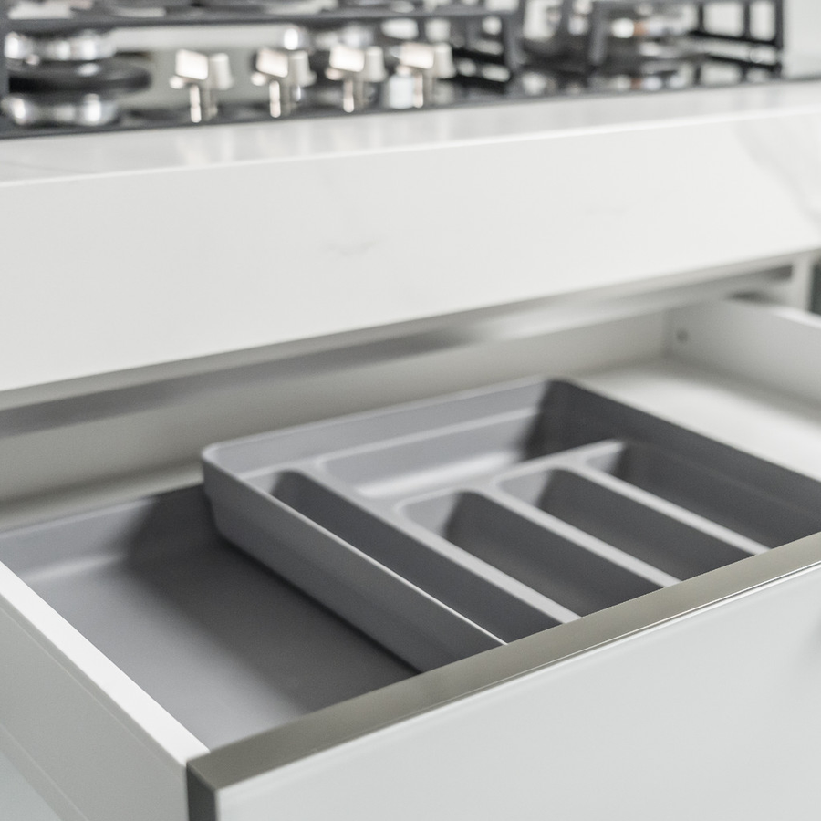 Organizador de Gaveta com Extensor Porta Talheres Separador de Talher Gaveteiro Cozinha Ou Logic 36cm x 28cm