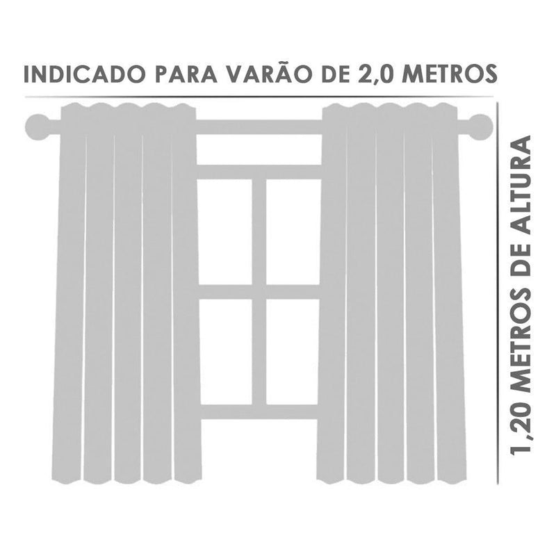 Cortina para Cozinha de Voil com Forro de Microfibra - Conforto e Beleza para o Seu Ambiente - Tododia Lar