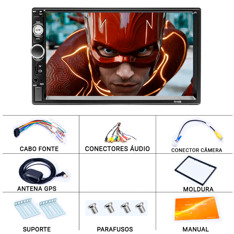 Central Multimídia Universal 7 Polegadas Wifi Gps Mp5 Bluetooth - EasyCar - Tododia Lar