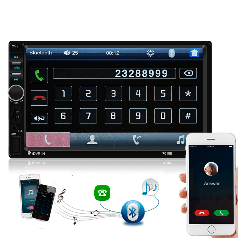 Central Multimídia Universal 7 Polegadas Wifi Gps Mp5 Bluetooth - EasyCar - Tododia Lar